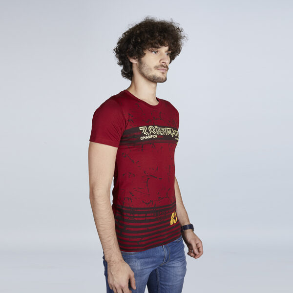 Men’s Half Sleeve Ultimate Red Designer Print T-Shirt