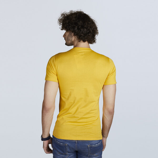 Men’s Half Sleeve Yellow Designer Print T-Shirt