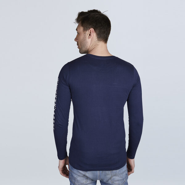 Men’s Full Sleeve Stylish Blue & White Designer T-Shirt