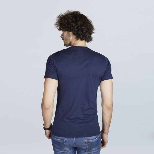 Men’s Half Sleeve Blue Designer Print Round Neck T-Shirt
