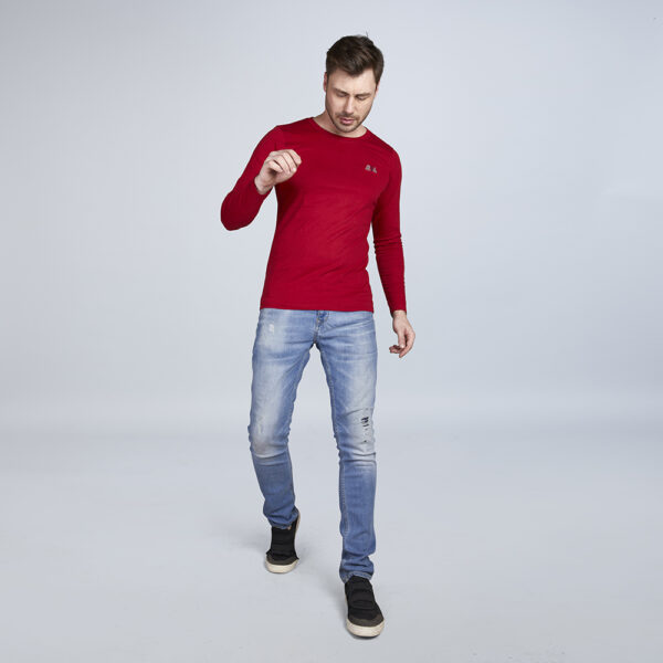 Men’s Full Sleeve Solid Round Neck T-Shirt