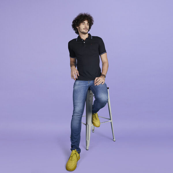 Solid Men’s Half Sleeve Collar T-Shirt With Pocket