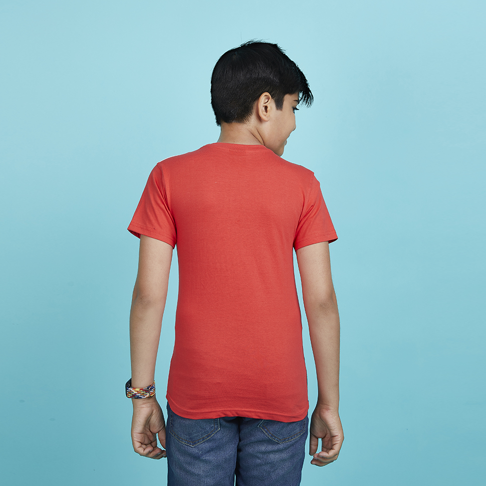 Boy’s US Typography Designer Orange T-Shirt