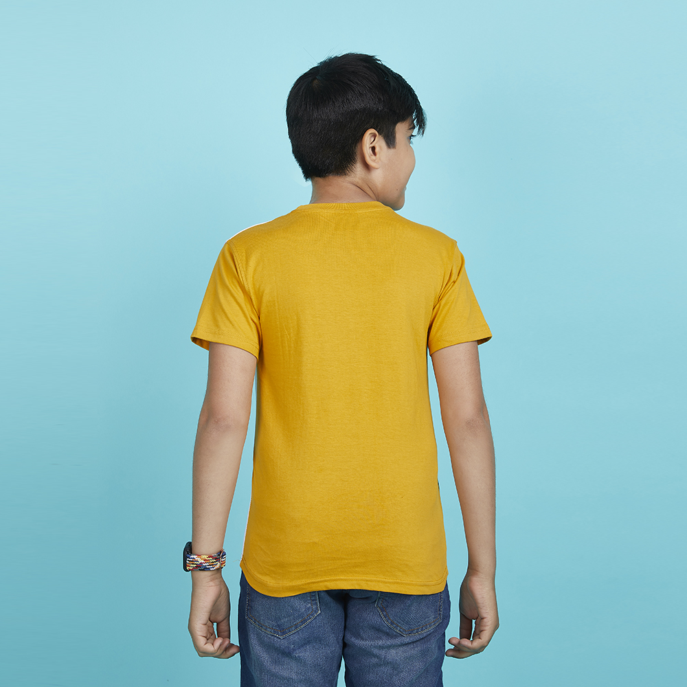 Boy’s Designer Typography Yellow T-Shirt