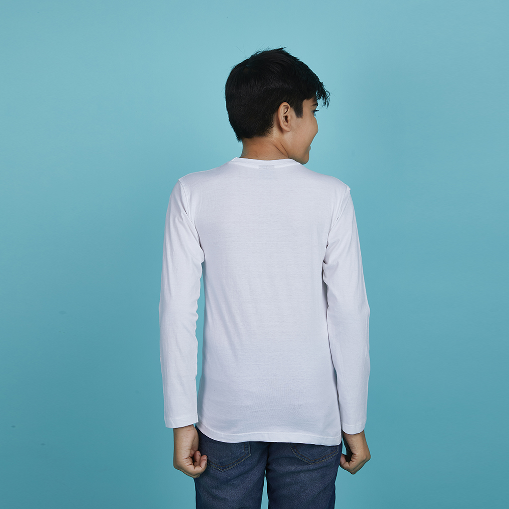 Boy’s White Graphic Print Crew Neck T-Shirt