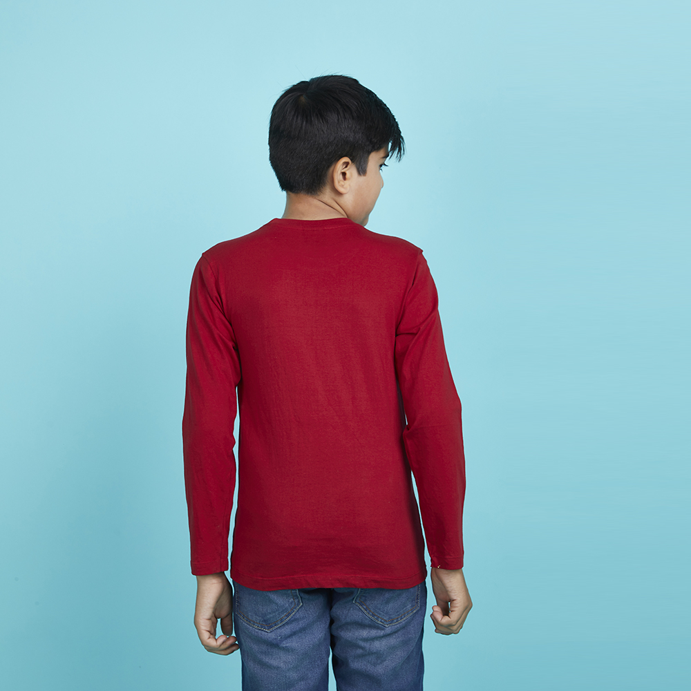 Boy’s Red Graphic Print Crew Neck T-Shirt