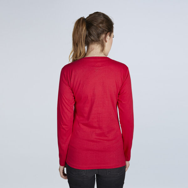Women’s Full Sleeve Round Neck Cycle Print Red T-Shirt